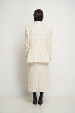 Load image into Gallery viewer, Beige jacket with torn fabric