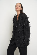 Load image into Gallery viewer, Black jacket small bows