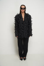Load image into Gallery viewer, Black jacket small bows