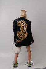 Load image into Gallery viewer, Black leopard jacket