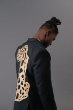 Load image into Gallery viewer, Black leopard jacket