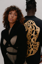 Load image into Gallery viewer, Black leopard jacket