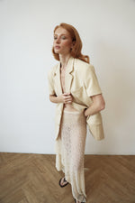 Load image into Gallery viewer, Beige jacket with short sleeves