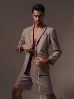 Load image into Gallery viewer, Cream tie jacket