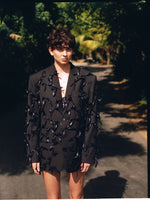 Load image into Gallery viewer, Black jacket small bows