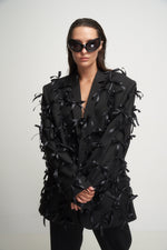 Load image into Gallery viewer, Black jacket small bows
