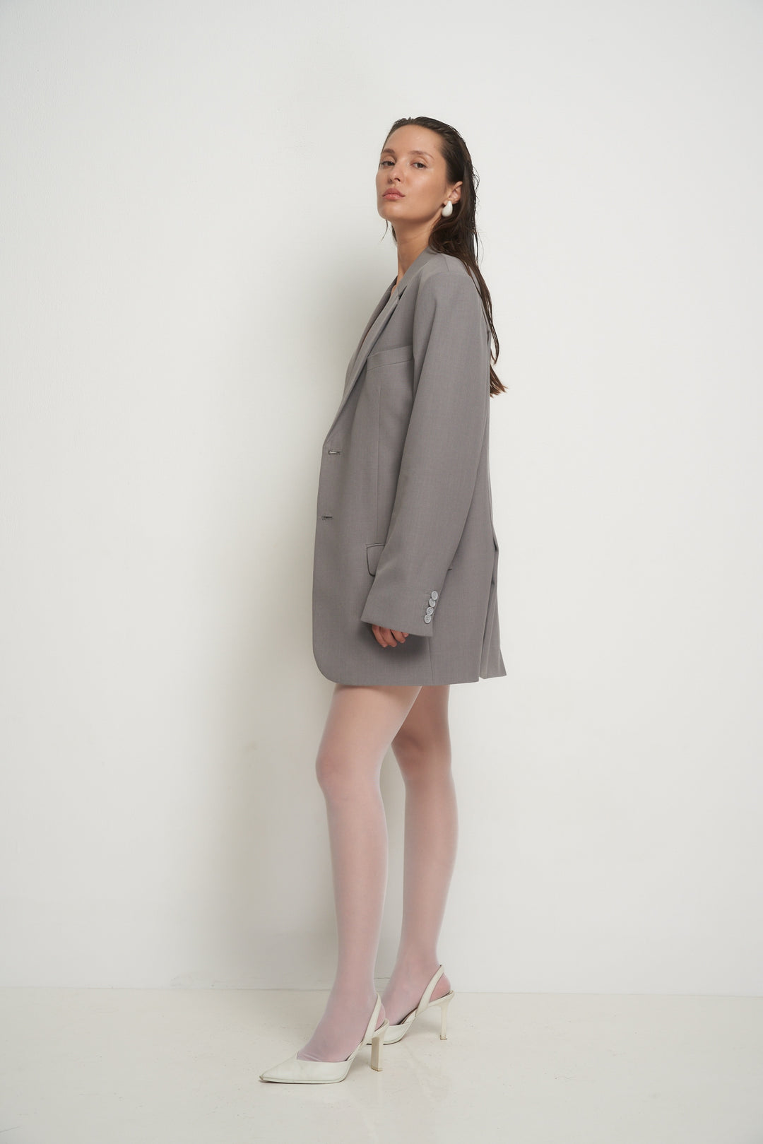 Gray jacket different lengths