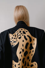 Load image into Gallery viewer, Black leopard jacket
