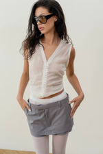 Load image into Gallery viewer, Gray shorts skirt
