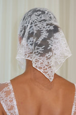 Load image into Gallery viewer, white lace headscarf
