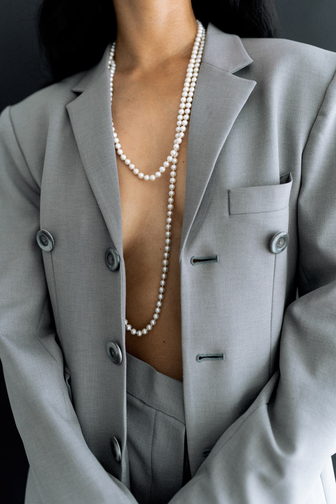 Gray long jacket