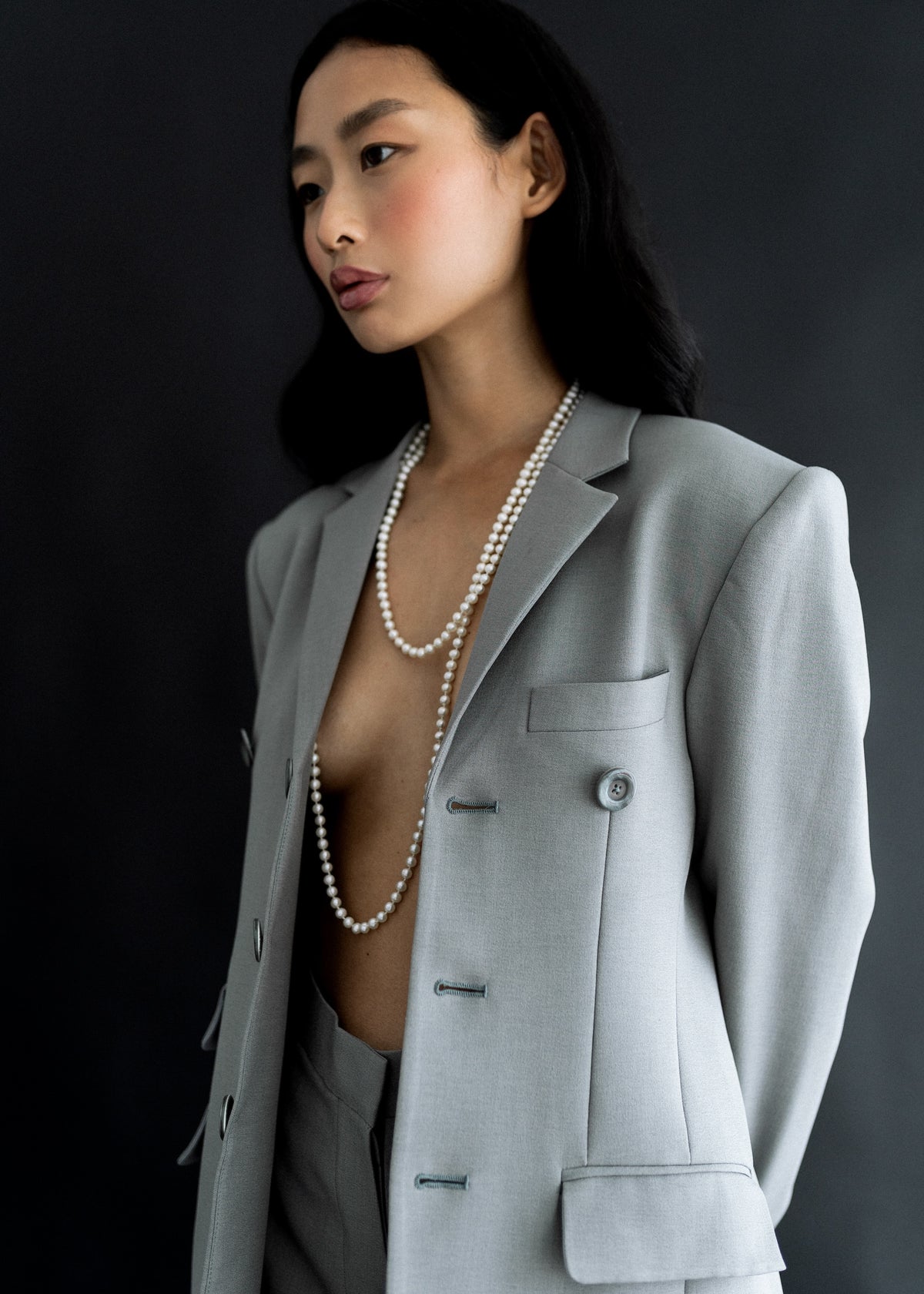 Gray long jacket