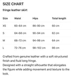 Load image into Gallery viewer, Leather skirt with fringe beige

