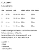 Load image into Gallery viewer, Satin shirt with flowers black
