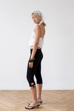 Load image into Gallery viewer, Viscose Capri Pants — Double Waist Fit
