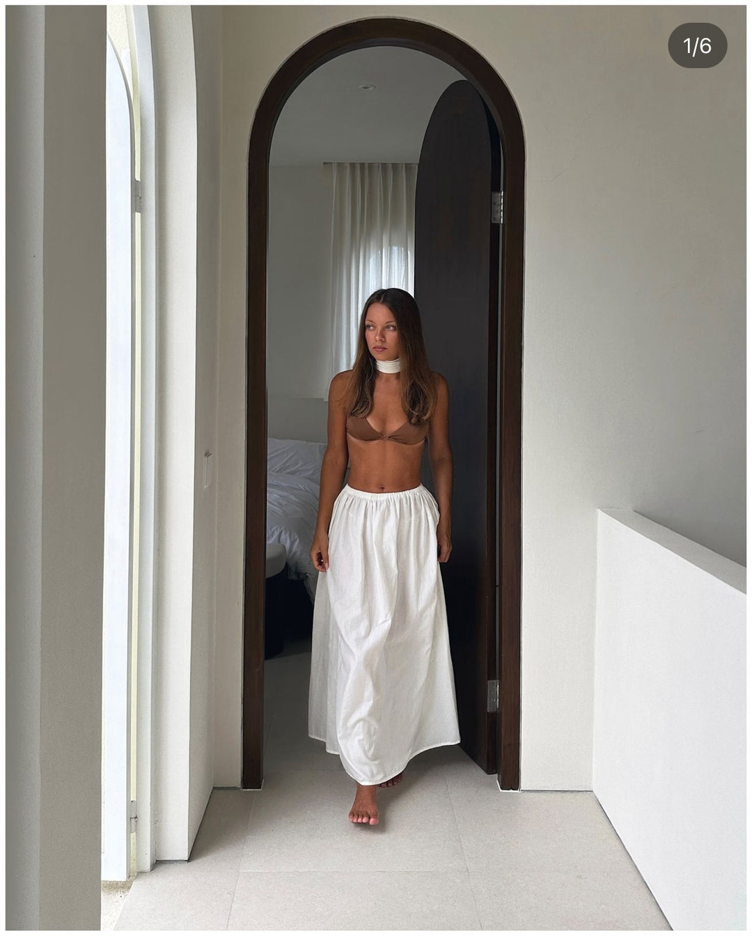 White balloon skirt