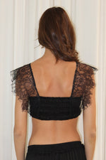 Load image into Gallery viewer, Ivory lace top black
