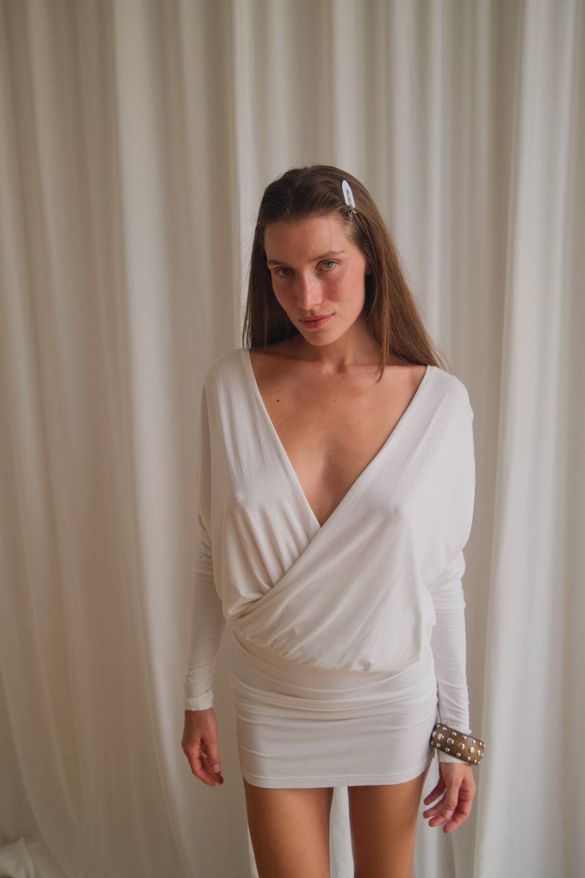 V-Neck Mini Dress