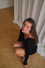 Load image into Gallery viewer, V-Neck Mini Dress Black
